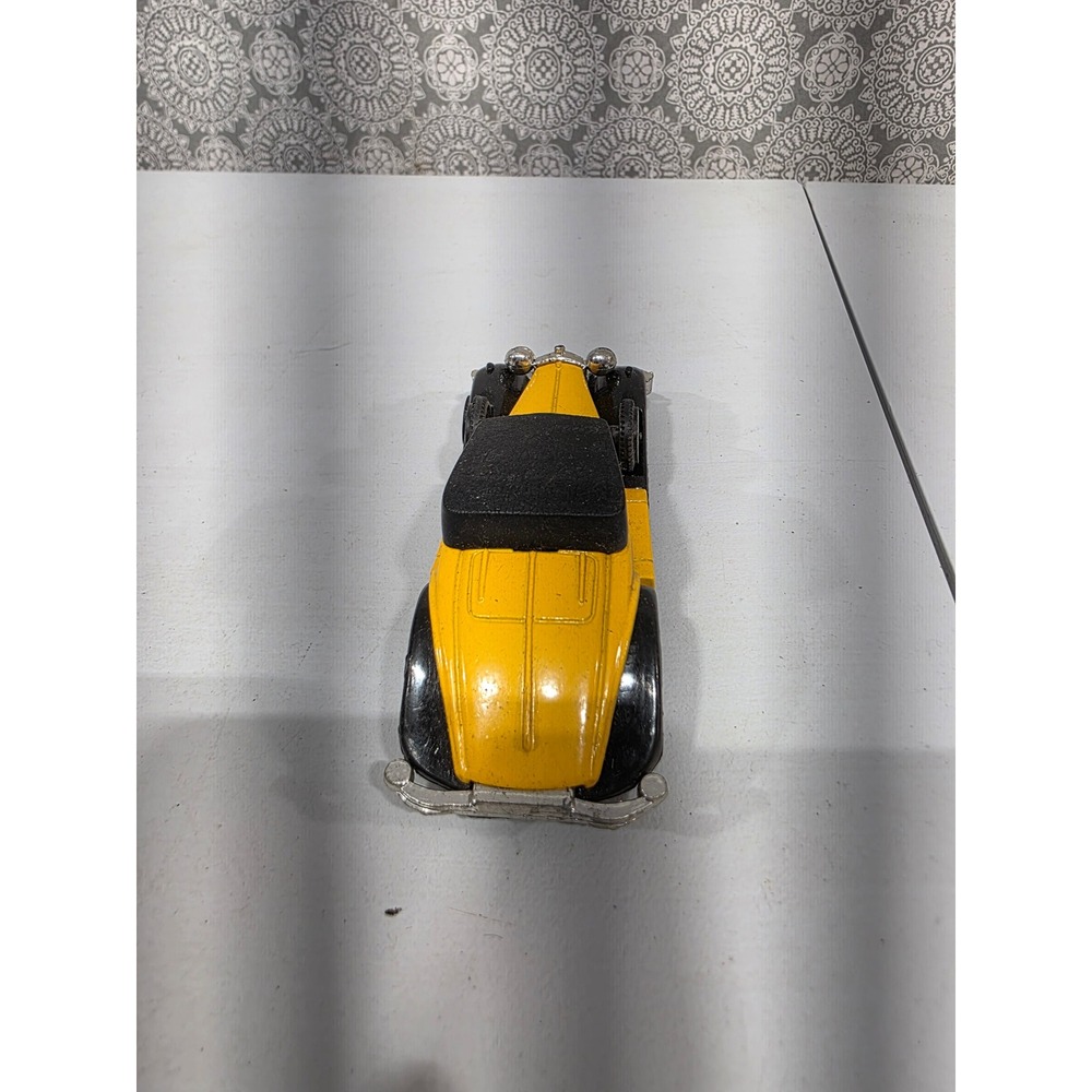 Vintage Yellow Black Toy Cars Replica Antique Vehicle Collectible Die Cast Metal - Picture 12 of 13
